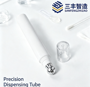 Empty Cosmetic Eyecream Tube with 5 Layers LDPE Material Zinc Alloy Applicator Massage Head and Screw Cap - Product Image 6