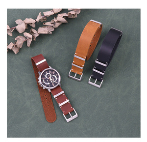 Bracelets de montre en cuir véritable Crazy Horse 18mm 20mm 22mm 24mm pour hommes, bracelet de montre vintage en cuir, bracelet en cuir personnalisé 19mm <span class=keywords><strong>21mm</strong></span> - Product Image 2