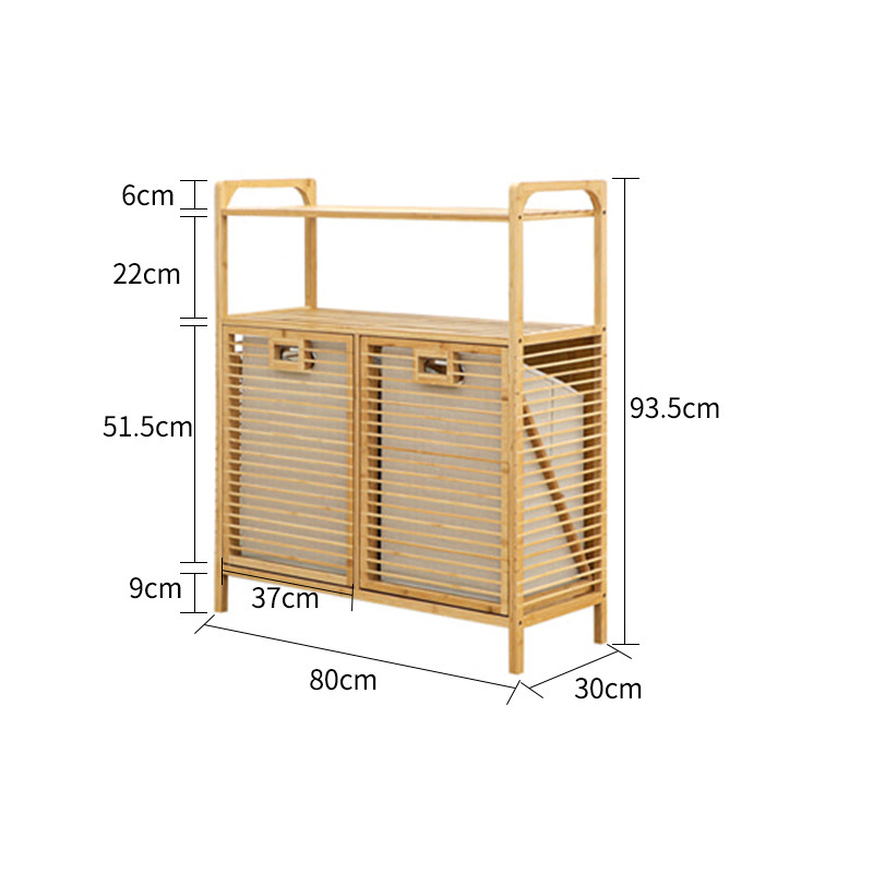 Two doors bucket cabinet with horizontal plate