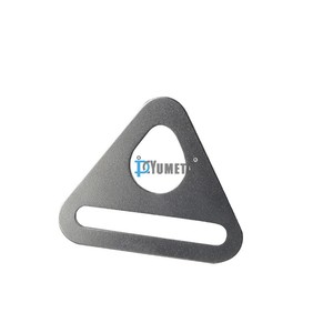 Nuevo triángulo D anillo hebillas de acero inoxidable con barra giratoria Clip Dog Tag Clip bolsa Correa ajustador para longitud de correa - Product Image 5