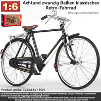 Modelo de bicicleta de aleación 1:6, Mini Retro, veintiocho barras, juguetes fundidos a presión para colección o decoración, modelo de bicicleta