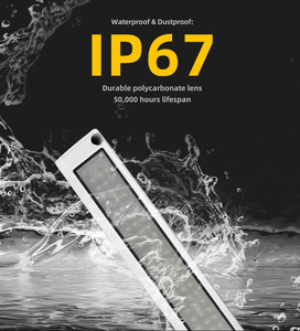 Barre luminose esterne a LED con montaggio superficiale da 13 pollici 60W ad alta luminosità per veicoli fuoristrada nero 12V Flood Auto Retrofit per interni - Product Image 2