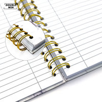 Carnets en métal à double spirale marbrés, personnalisables avec impression, sans date
