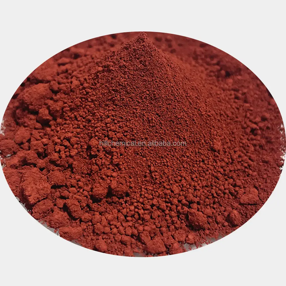 Colina precio de fábrica fabricación de hormigón color rojo buena dispersión cemento óxido de hierro Fe2o3 pigmento rojo