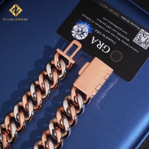 Collar de Cadena Cubana de 22 mm con Diamantes de Imitación Moissanite VVS, Plata de Ley 925, Estilo Hip Hop, con Certificado GRA - Product Image 5