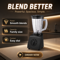 Deluxe Elektrische 1000W Hoge Snelheid Sapcentrifuge RVS Waterdicht Robuust 1.5L Smoothie Maker voor Huishoudelijk & Hotel Gebruik