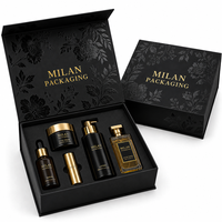 Boîte cadeau magnétique de luxe sur mesure pour cosmétiques et parfums, avec insert en mousse, finition mate, revêtement UV, construction en carton rigide