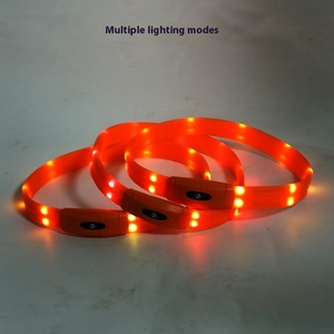 Custom Water Luminous <strong>Dog</strong> Safety Equipment Rechargeable LED Pet Neck <strong>Light</strong> Colorful Ribbon Solid Plastic <strong>Walking</strong> <strong>Dog</strong> <strong>Lights</strong> - Product Image 5