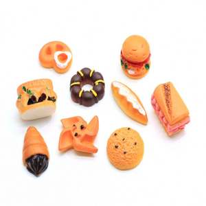 100 Pcs/Lot 树脂微型玩具屋饼干食品 Cabochon 巧克力面包店 Dollhouse 甜点食品粘液魅力珠宝发现 - Product Image 6