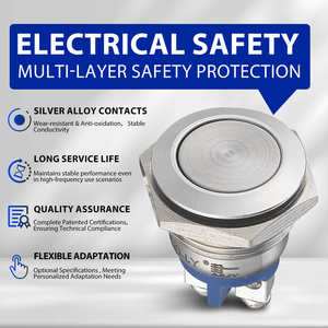 Interruttore a Pulsante Momentaneo GQ16F-10 19mm, Impermeabile in Metallo, 12V 24V, Mini Rotondo per Auto, Barca, Campanello, con Terminale a Vite - Product Image 4