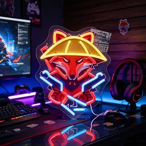 Dropshipping : Lampe néon personnalisée colorée en forme de renard, imprimée UV, pour cadeaux de fêtes et d'anniversaire - Product Image 1