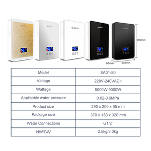 8000W Instant Electric Water Heater Wall Mounted For <b>Shower</b> Bathroom Kitchen With CE CB Certificate - Product Image 4