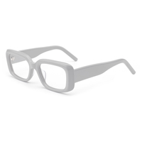 Lunettes de vue unisexes à monture ovale pour hommes et femmes Lunettes populaires unisexes en acétate transparent brillant