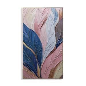 3D doku çiçek Modern ev dekor el boyalı dokulu soyut duvar sanatı el yapımı yağlıboya sanat tuval - Product Image 1