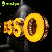 Enseignes électroniques LED personnalisées XDsign, alphabet acrylique 3D, éclairage frontal et arrière, néon publicitaire, télécommande, décoration