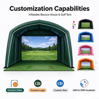 Tente gonflable personnalisée pour simulateur de golf en tissu Oxford, abri publicitaire, stand d'exposition pour événements, promotion extérieure