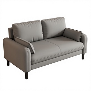 Canapé d'angle moderne et simple <span class=keywords><strong>de</strong></span> <span class=keywords><strong>petite</strong></span> taille en similicuir écologique, deux places, pour salons, propriétés à louer, bureaux et espaces <span class=keywords><strong>de</strong></span> repos - Product Image 1