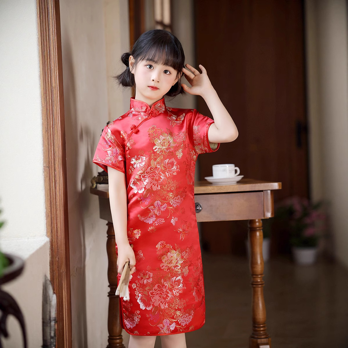 white christmas dresses Pre-Order] Bamboo Chinese-Style Cute Panda Dress Suit – Belchic main image 0