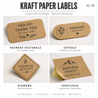 Autocollants adhésifs en kraft personnalisés de qualité supérieure pour bouteilles cosmétiques avec impression de logo en feuille d'or pour la vente au détail et l'utilisation alimentaire