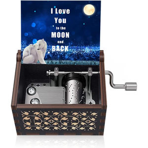 Ne peut pas aider mais tomber amoureux boîte à musique, cadeau d'anniversaire pour femme, petite amie, femmes Saint Valentin couple boîte à musique à manivelle - Product Image 4