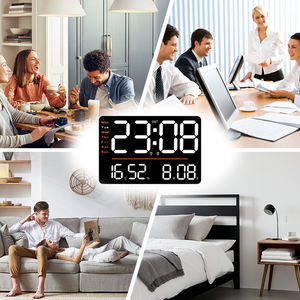 Reloj Personalizado con Arte, Alarma, Luz LED, Temperatura, Temporizador de Cuenta Regresiva Grande, Reloj Electrónico con Pantalla Digital, Calendario, Reloj de Pared para Personas Mayores - Product Image 5