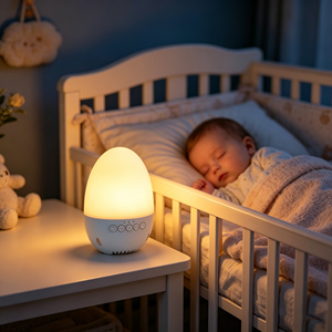 Lampada Smart per la Cura del Bambino con Rilevamento del Pianto e Suono Rilassante, Ideale per la Cameretta, Set Regalo per Neonati, Batteria da 700mAh, Prodotto di Consumo - Product Image 3