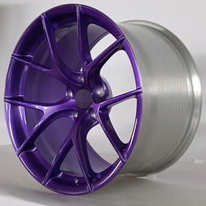 Cerchi in Lega Forgiati A6061 T6 in Alluminio, 17 Pollici, Cromati Viola per <span class=keywords><strong>Fiat</strong></span> <span class=keywords><strong>500L</strong></span> - Product Image 5