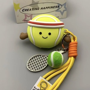 Fashion Sports Baseball Pendant <strong>Earphone</strong> Protective Cover Cute <strong>Earphone</strong> Headset Protective Cases with Lanyard - Product Image 2