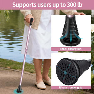 <span class=keywords><strong>Canne</strong></span> de marche pliable réglable d'usine, nouvelle arrivée, pointe tout-terrain robuste, nouveau style 2025 - Product Image 5