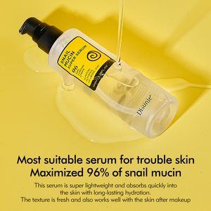 Disunie Smooth Snail Face Serum 96% Snail Secretion Filtrate Ácido hialurónico Calmante Reparación de la piel dañada Manchas oscuras Suero para la piel - Product Image 5