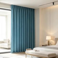 Tissu de rideau occultant 100 % polyester aspect lin XinLan, plusieurs couleurs disponibles pour les projets de rideaux résidentiels et hôteliers