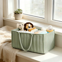 Sac de rangement matelassé de luxe pour couches, organisateur portable en polyester grande capacité pour les essentiels de soins pour bébés et nouveau-nés