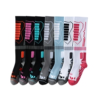 Chaussettes de compression longues professionnelles pour hommes, avec semelle en tissu éponge, pour l'entraînement de football, le ski, l'alpinisme, le cyclisme, la course à pied, l'été, ODM