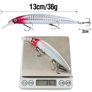 Offres Spéciales nouveau 36g 6 couleurs naufrage lourd Wobbler eau salée longue coulée action roulante dur leurres de pêche méné poisson leurre appât - Product Image 5
