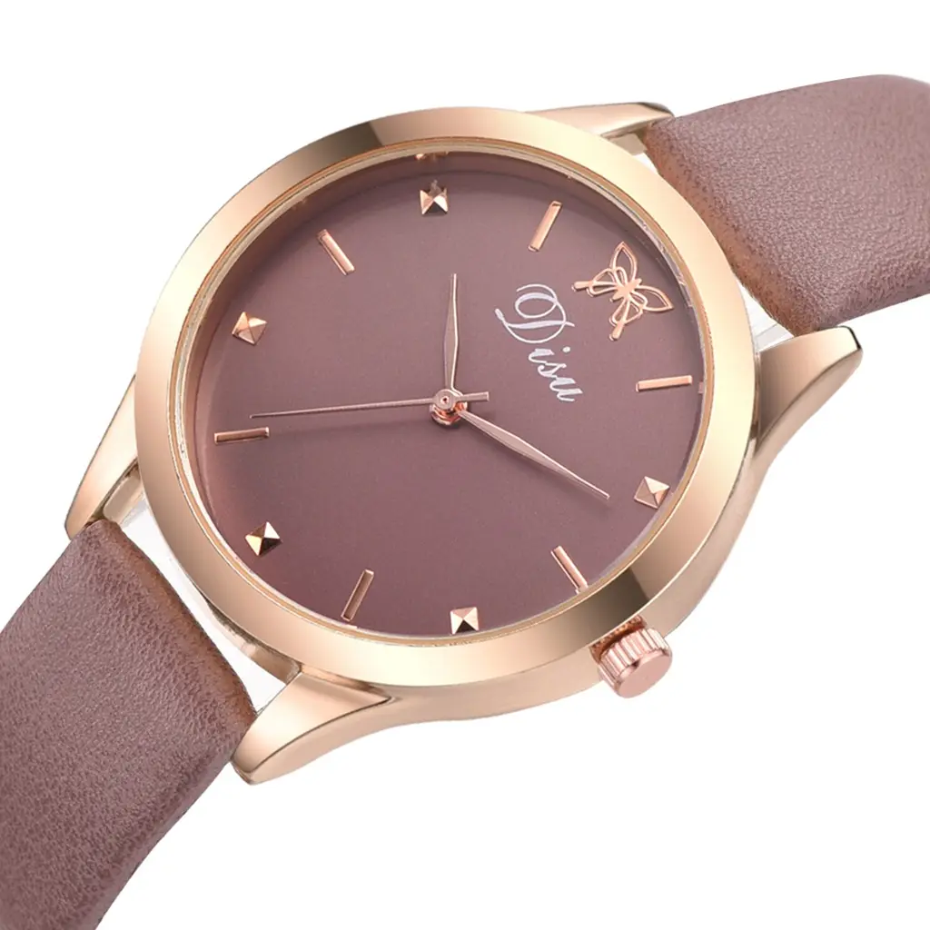 יוקרה עור קוורץ שעון נשים מזדמנים גבירותיי פשוט אופנה צמיד שעון יד שעון שעה reloj mujer relogio feminino