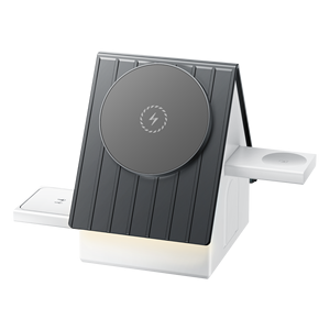 Nuevo producto innovador magnético 15W para iPhone forma de Casa logotipo personalizado 3 en 1 estación de carga inalámbrica con luz nocturna para regalo - Product Image 1