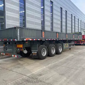 Xe chủ 2/3/4 trục thương mại nền tảng bên tường xe tải Trailer bán với hệ thống treo khí