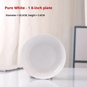 Assiettes japonaises en porcelaine, 2 pièces, motif uni, émaillées, grandes et profondes, 14 pouces, extra larges, plates, pour fruits, poisson, assiettes <span class=keywords><strong>à</strong></span> <span class=keywords><strong>tête</strong></span> <span class=keywords><strong>de</strong></span> poisson, coupées en morceaux - Product Image 6