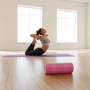Rouleaux en mousse classiques roses pour le yoga 45x14CM pour une flexibilité et un confort améliorés dans la pratique du yoga - Product Image 2