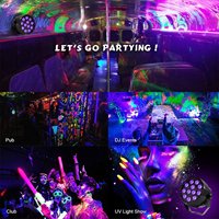 Couleur pourpre 12 Led Lumière D'étape De 36W DMX 512 UV Mini Par Éclairage Led pour DJ