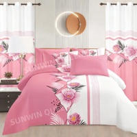 Ensemble de draps de lit extra-larges avec rideaux - Produits de literie en gros - Ensemble de draps de lit 8 pièces