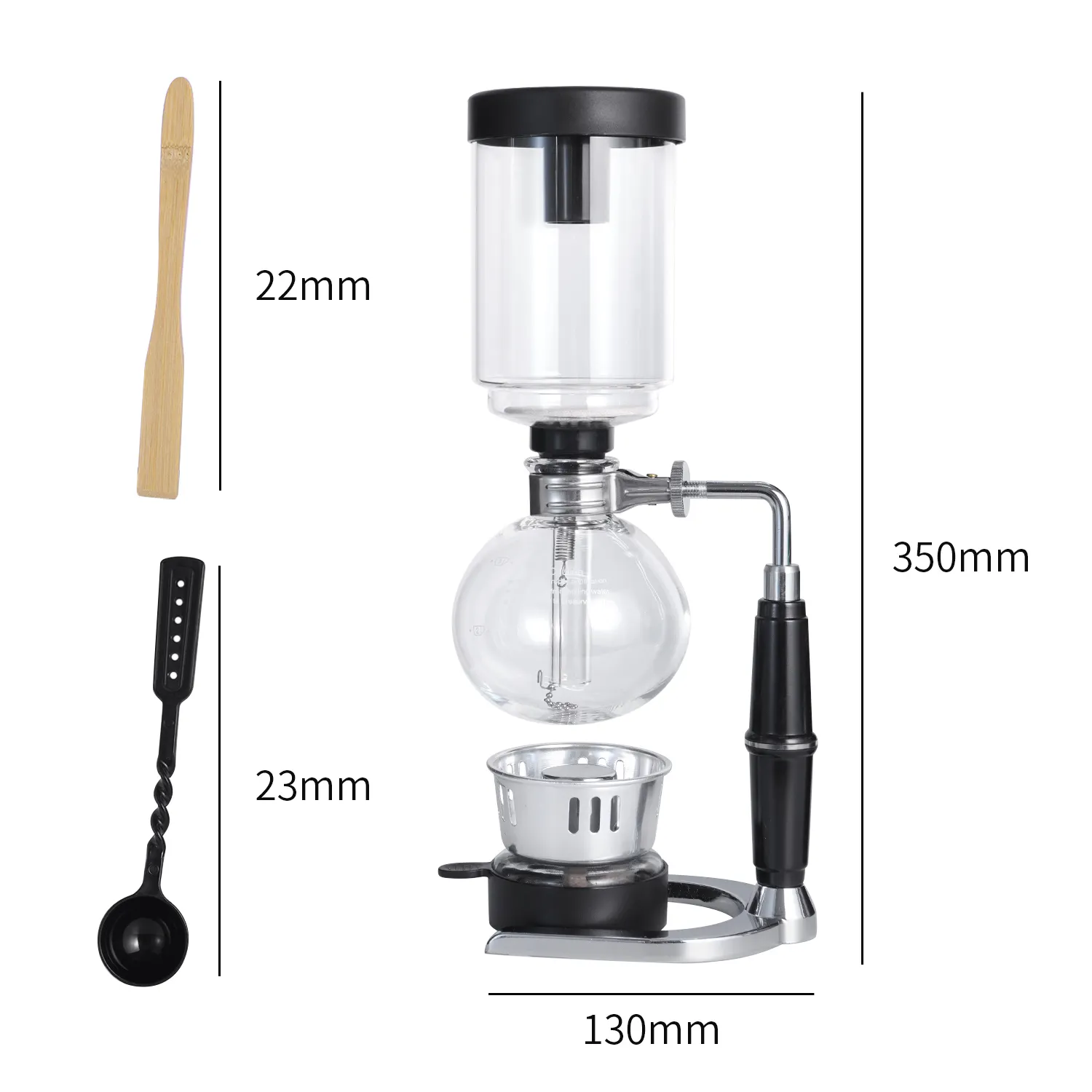 3 cup 5 cup Tabletop thủy tinh borosilicate Siphon cân bằng syphon Máy pha cà phê