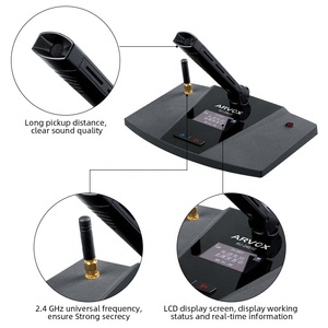 Sistema de micrófono de Audio de escritorio inalámbrico Goosek profesional de 2,4 Ghz sin manos para sala de reuniones, Conferencia - Product Image 4