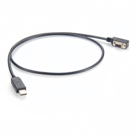 Cable de Módem Serial DB9 RS232, USB a DB9 Hembra, Ángulo de 90 Grados, Malla de Protección, PVC, para Computadora y Cámara