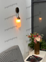 Chambre d'hôtel Maison Antique Réglable Chambre Antique Salle de Bain Laiton Brossé Verre LED Down Applique Murale Lumière