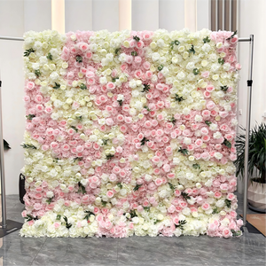 Murs de fleurs artificielles romantiques en gros : Toiles de fond florales vibrantes pour mariages, événements de Noël et décorations - Product Image 4