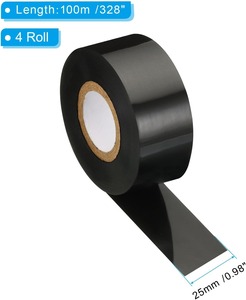 Factory Direct Thermal Transfer <strong>Ribbon</strong> Ink Wax Based Compatible For Barcode Printer Label Coated <strong>Paper</strong> Tag Printing - Product Image 2