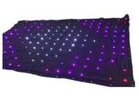 Décoration de fond de scène bon marché toile de fond vidéo led p18 rideau étoile en tissu de vision led
