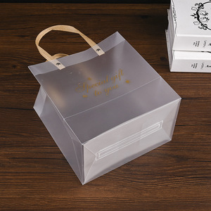 Sac fourre-tout transparent en PVC personnalisé, sac à vêtements givré en PP personnalisé, impression, emballage, plastique épaissi, petit sac cadeau pour le shopping - Product Image 6