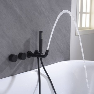 Ensemble <span class=keywords><strong>de</strong></span> douche encastré en laiton rond, <span class=keywords><strong>baignoire</strong></span> chaude et froide cachée en or brossé, ensemble <span class=keywords><strong>de</strong></span> douche XR7866 - Product Image 4